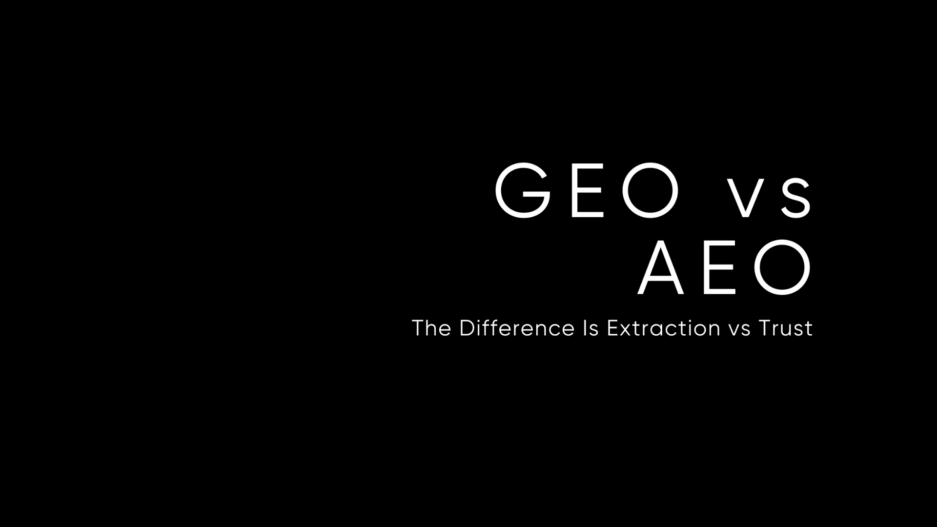 GEO vs AEO: The Difference Is Extraction vs Trust