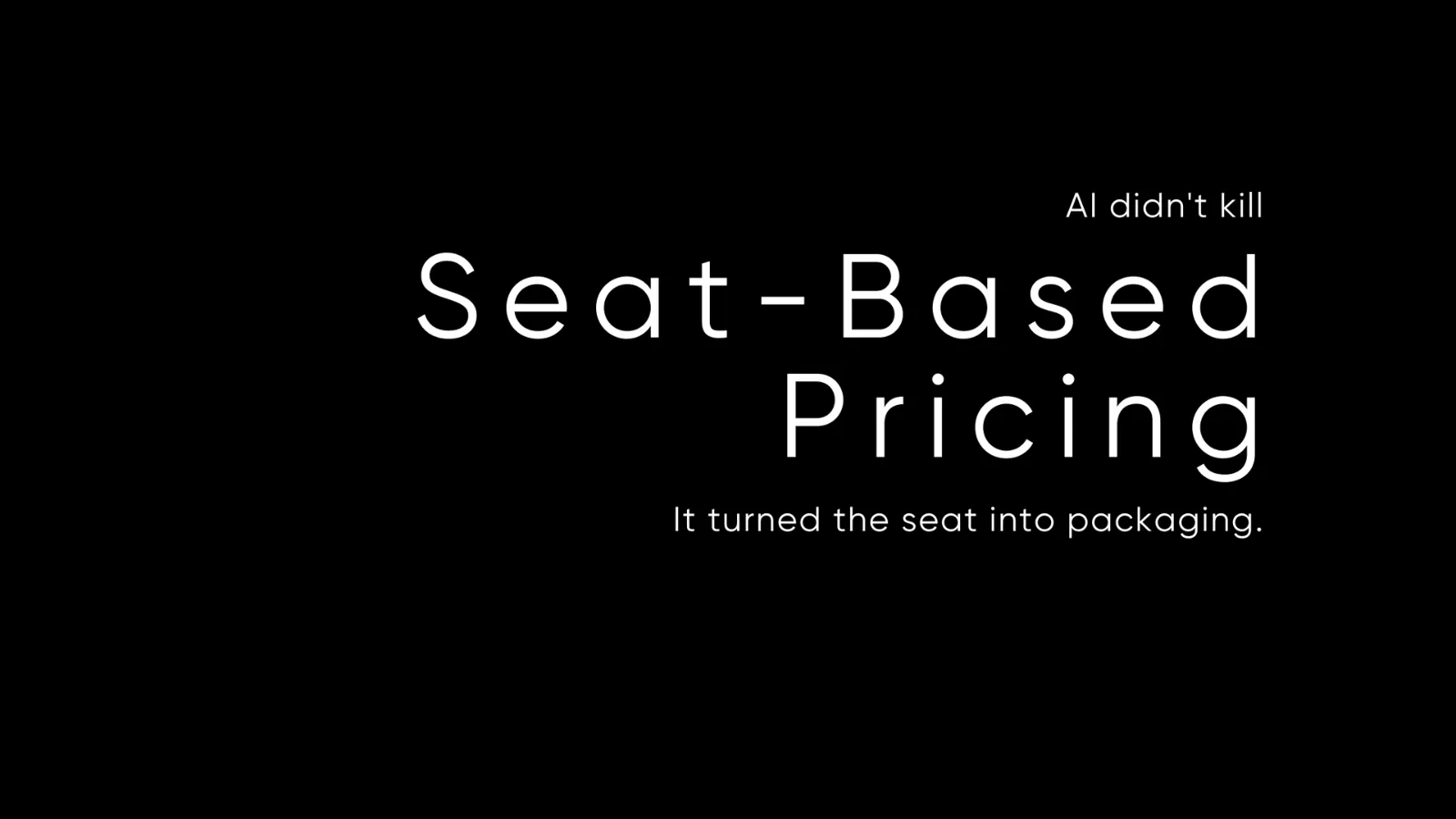 AI Didn't Kill Seat-Based Pricing. It Turned the Seat Into Packaging.
